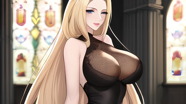 The Blonde in Fishnets