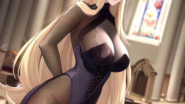 The Temptation of the Blonde Fishnet-Clad Woman