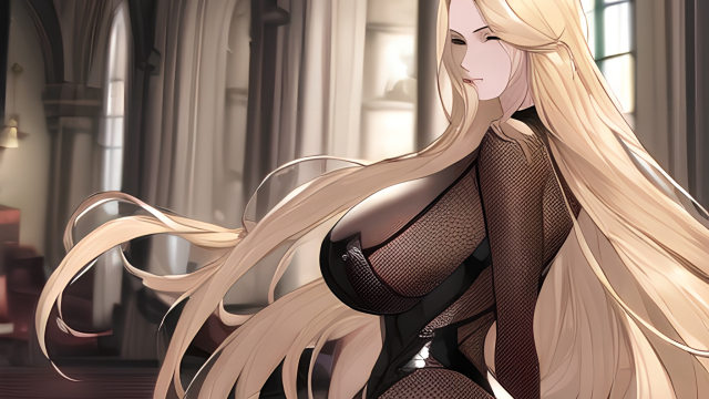 The Temptation of the Blonde Fishnet-Clad Woman