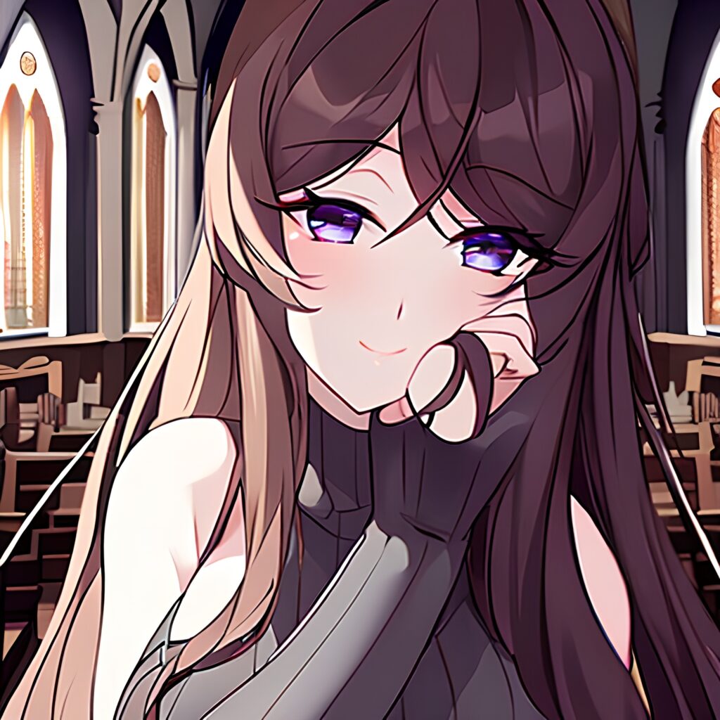 brunette fishnet long hair church messy hair woman 