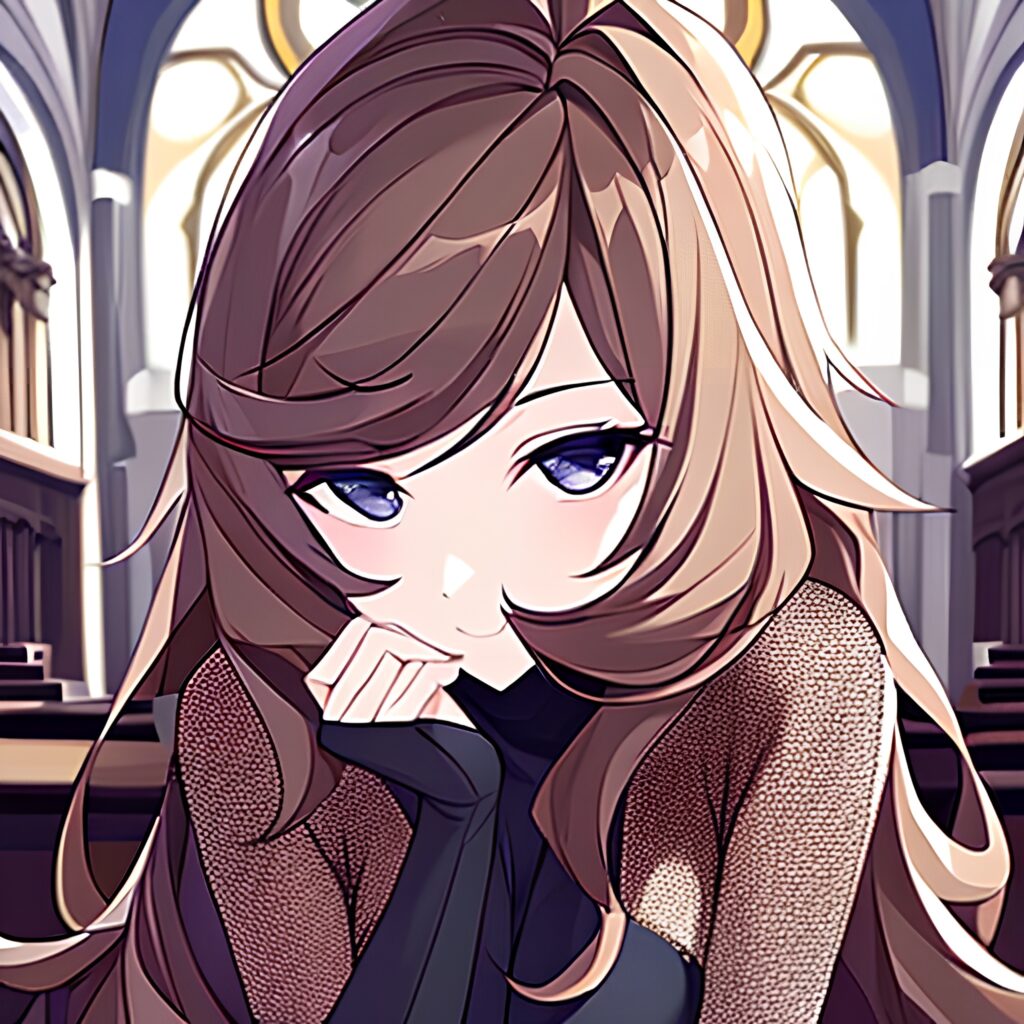 church long hair messy hair brunette fishnet woman 