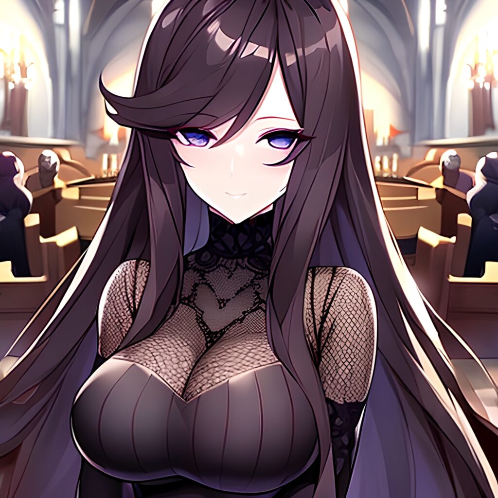 church messy hair long hair fishnet woman brunette