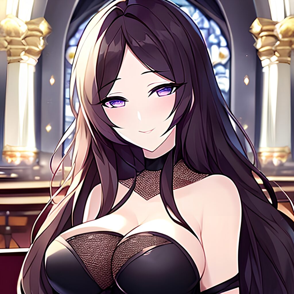 church messy hair long hair woman brunette fishnet 