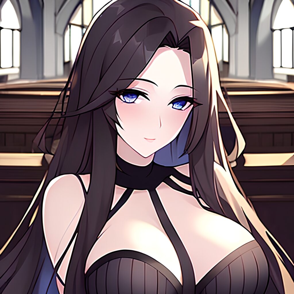 fishnet brunette church messy hair woman long hair 