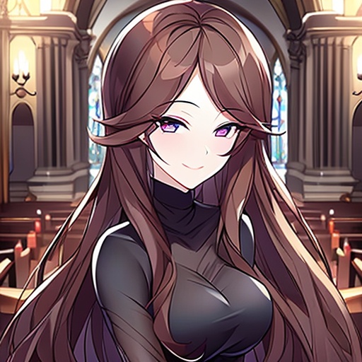 fishnet church brunette messy hair woman long hair 