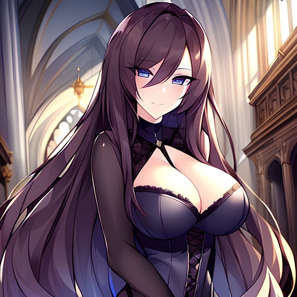 fishnet church messy hair brunette long hair woman 