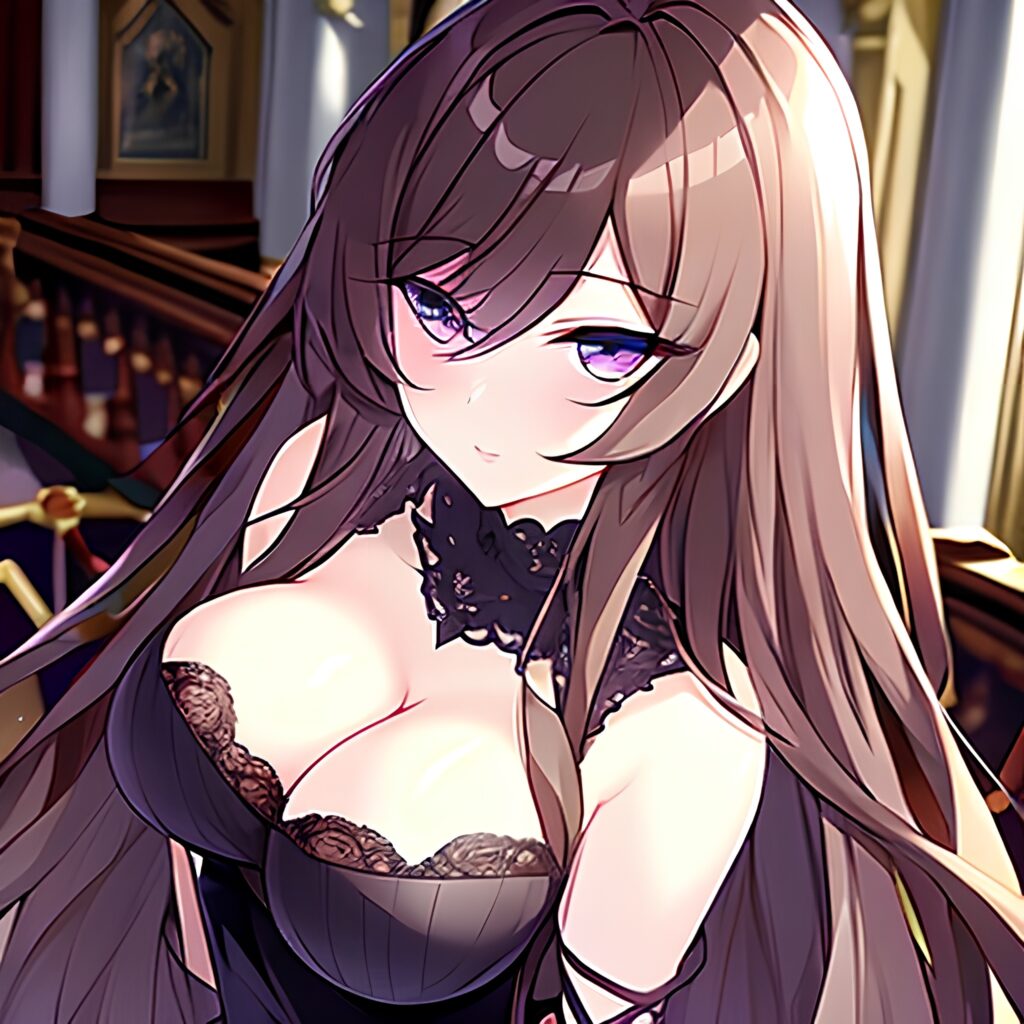 fishnet messy hair long hair church woman brunette 