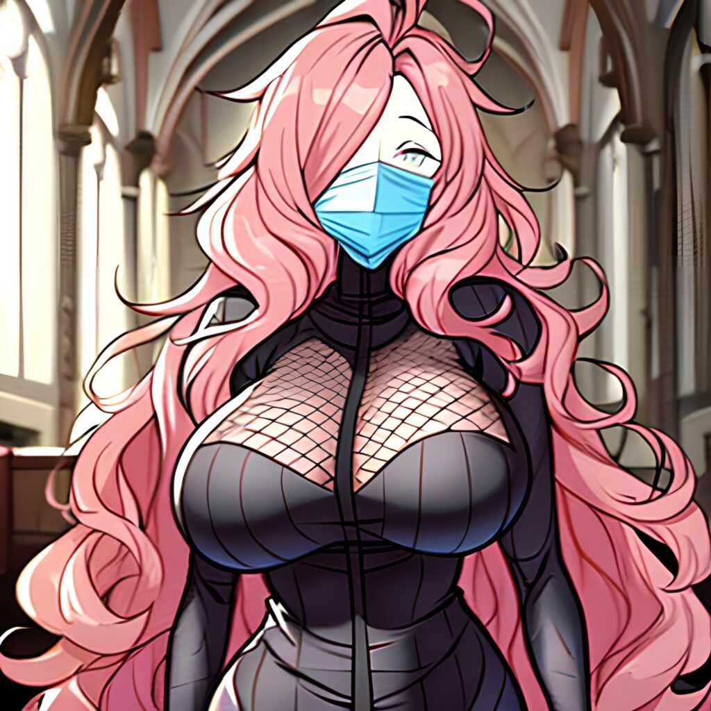 long hair church fishnet brunette messy hair woman 