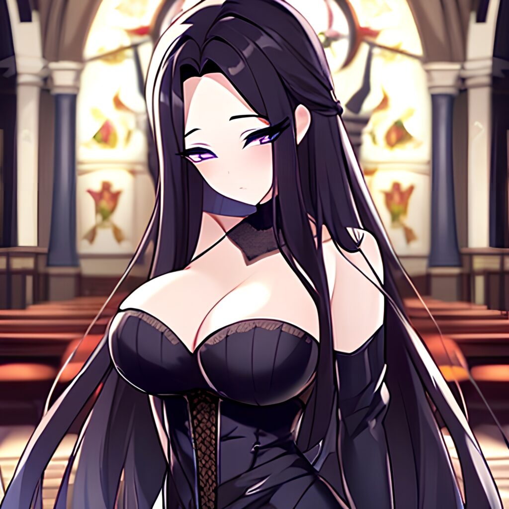 long hair fishnet church messy hair woman brunette 