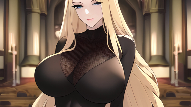 The Blonde Fishnet Siren of the Church