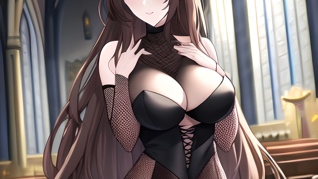 The Fallen Angel in Fishnet Temptation