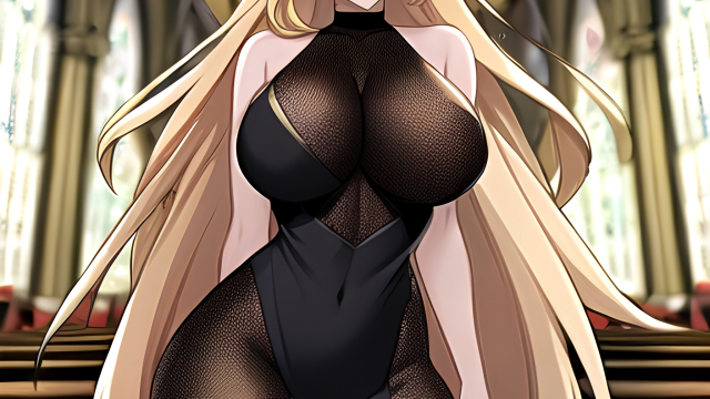 The Temptation of the Blonde Fishnet Woman