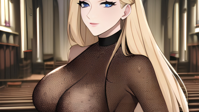 The Temptation of the Blonde Fishnet-Clad Woman at the Church