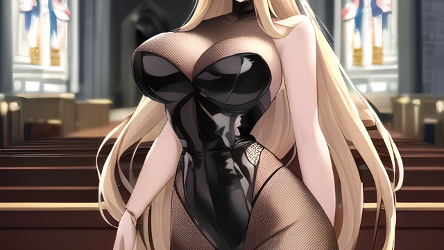 The Temptation of the Blonde Fishnet-Clad Woman in the Church