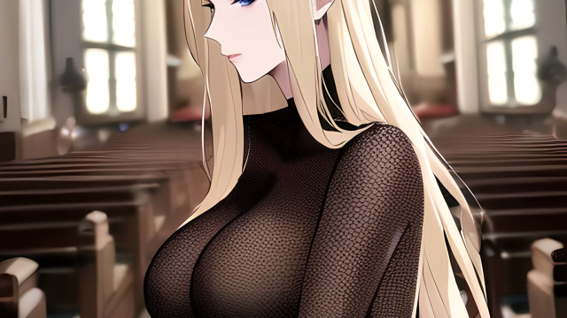 The Temptation of the Blonde Fishnet-Clad Woman