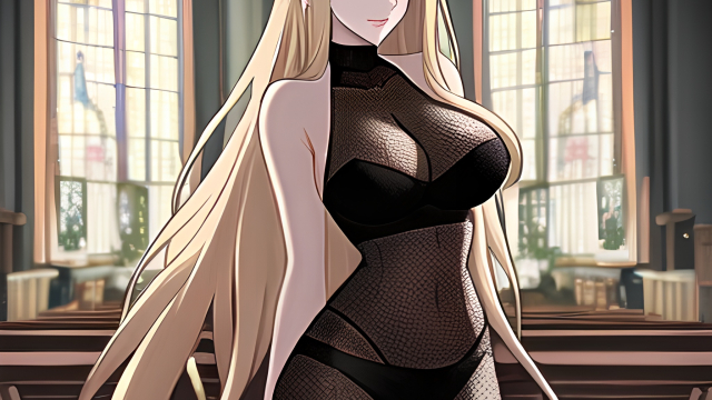 The Temptation of the Blonde in Fishnet at Church