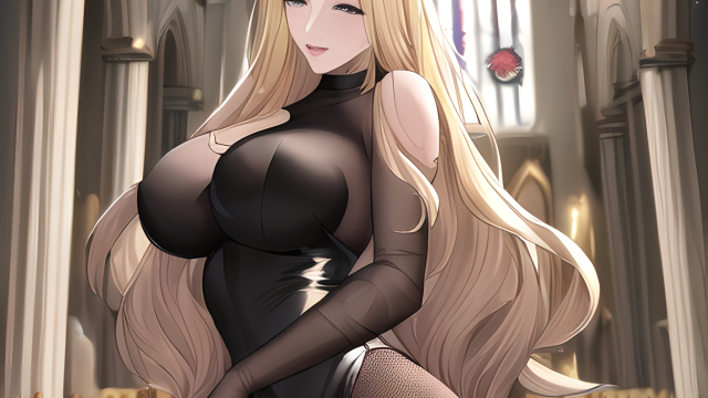 The Temptation of the Blonde in Fishnet