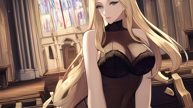 The Temptation of the Blonde in Fishnet