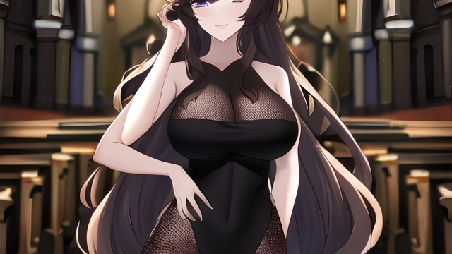 The Temptation of the Brunette in Fishnet