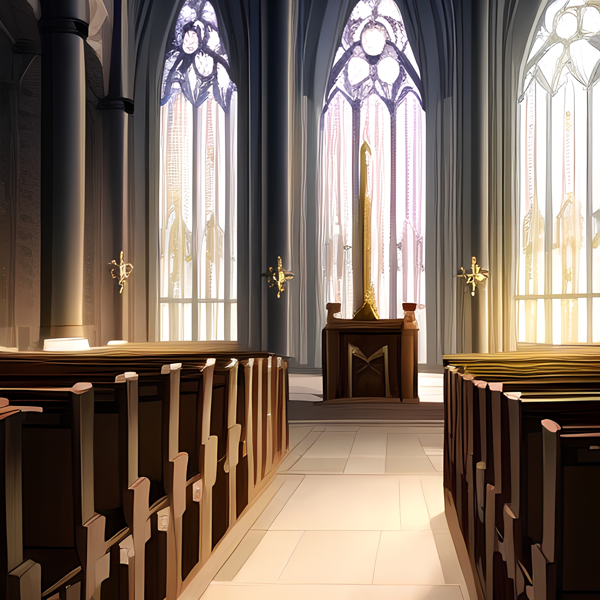 woman church blonde fishnet long hair 