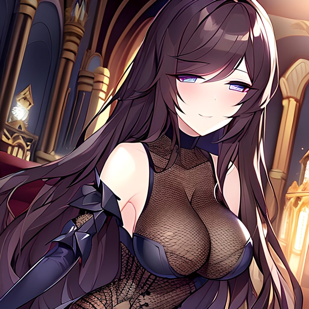 brunette long hair church fishnet messy hair woman 