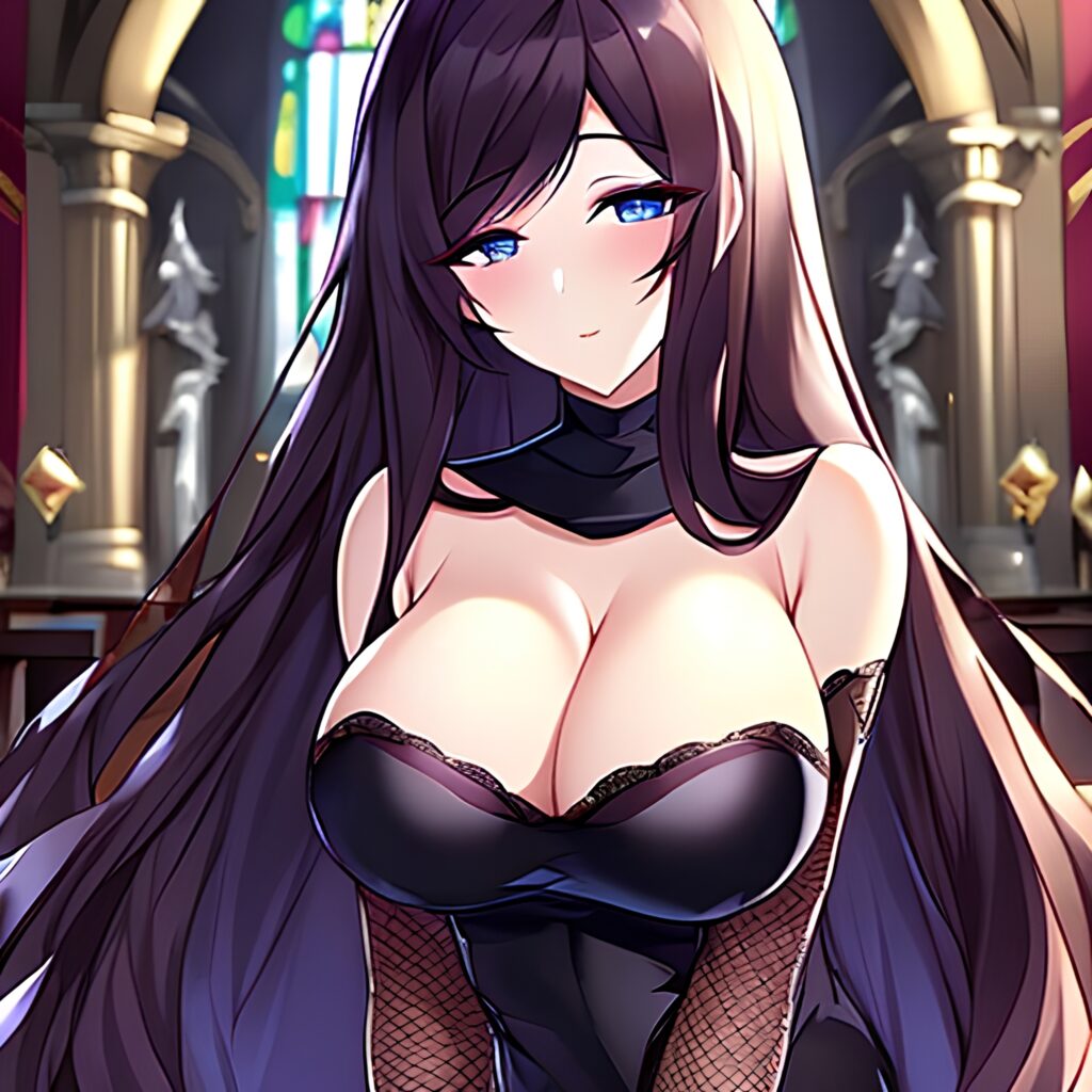 church messy hair long hair fishnet woman brunette