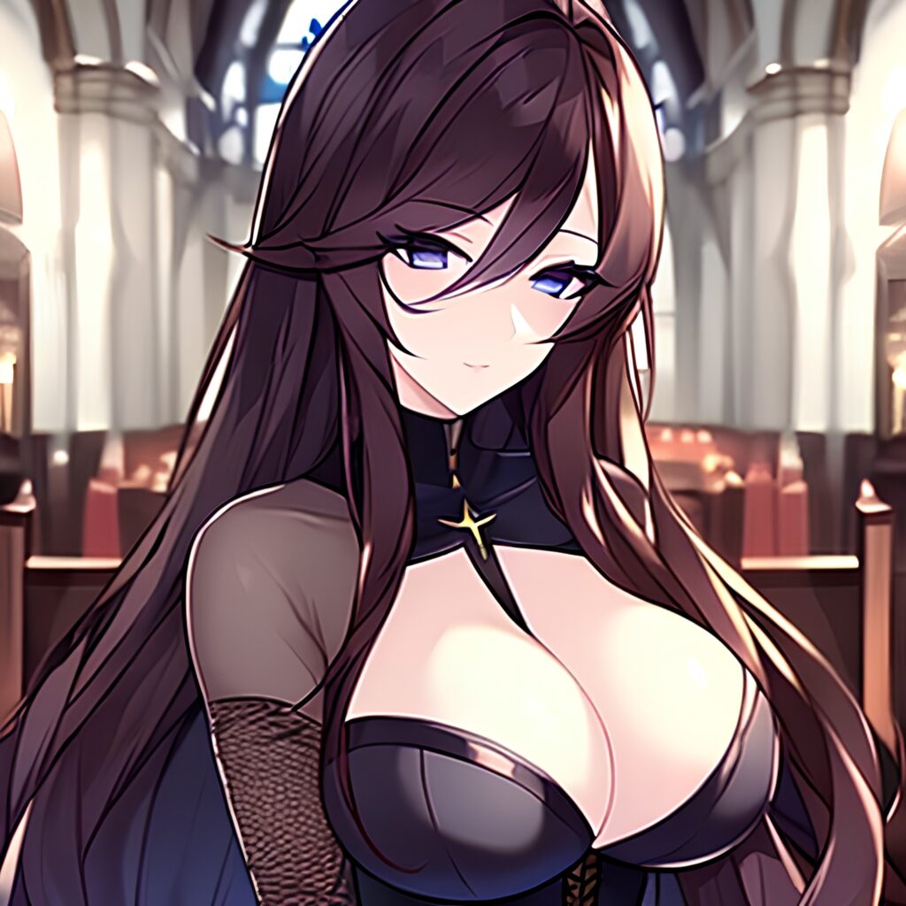 church messy hair long hair fishnet woman brunette 
