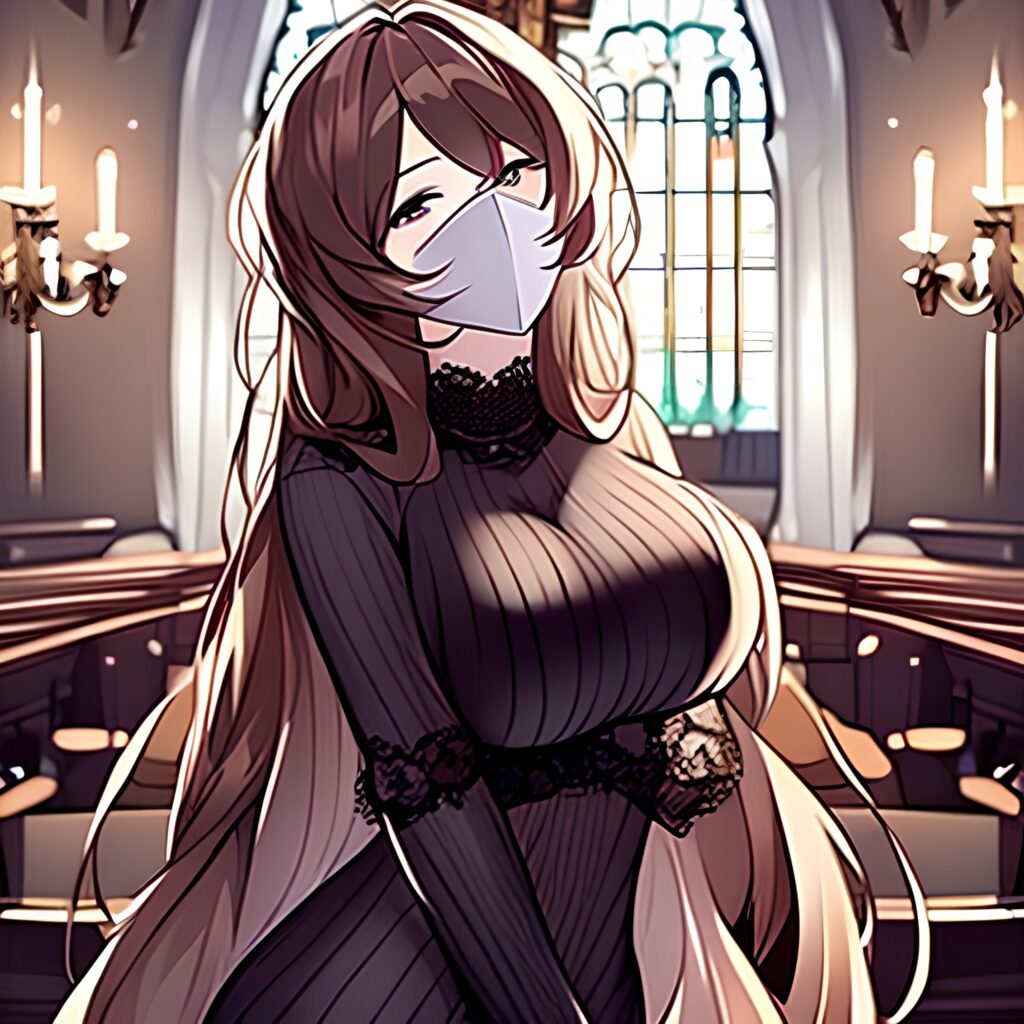 church messy hair woman long hair brunette fishnet 