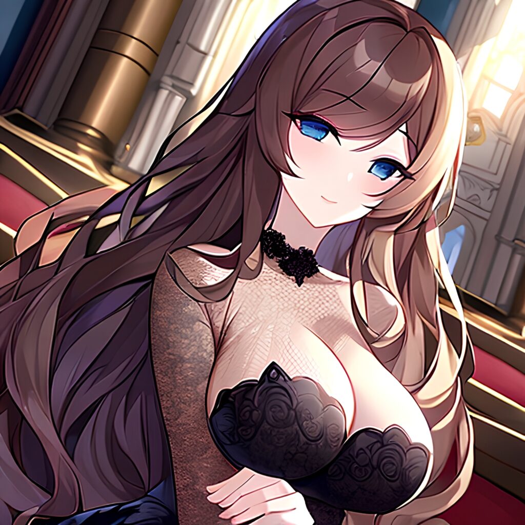 church woman long hair fishnet messy hair brunette