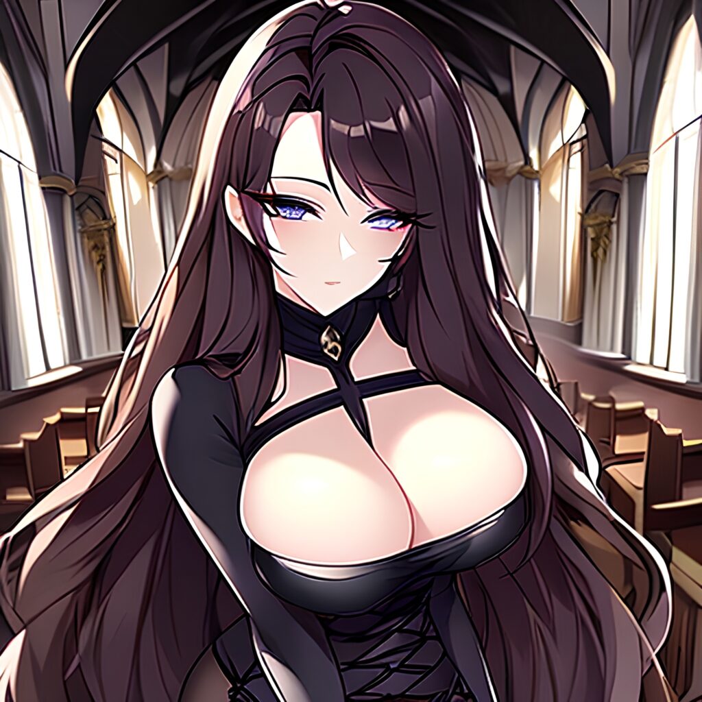 fishnet church brunette woman messy hair long hair