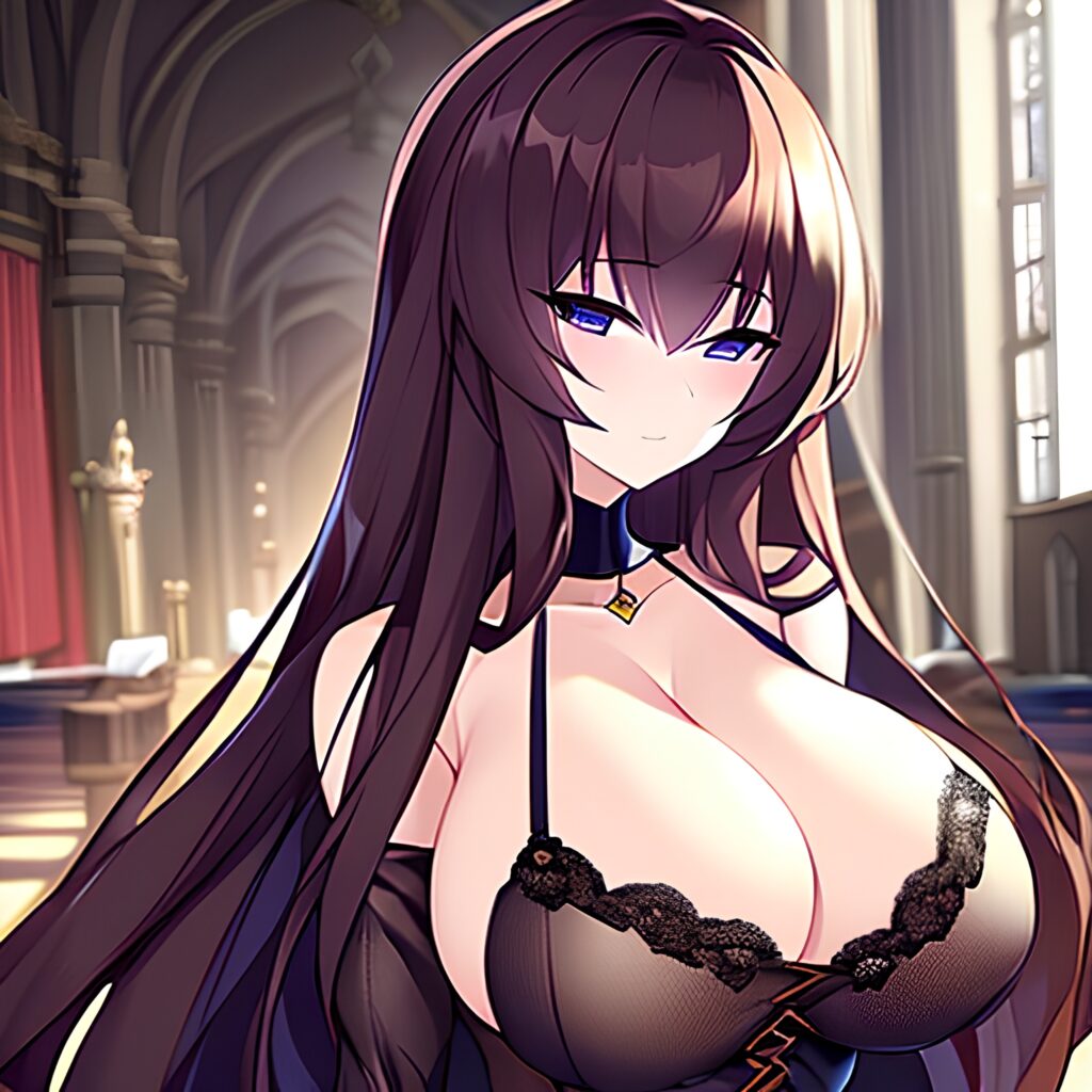 messy hair woman long hair fishnet brunette church