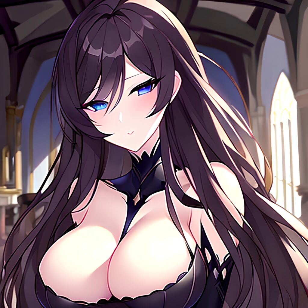 woman fishnet long hair brunette messy hair church
