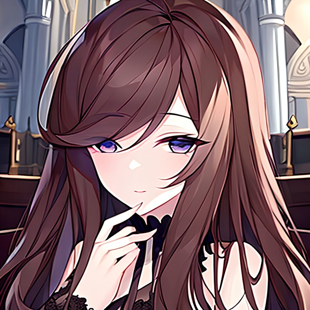 woman long hair church brunette messy hair fishnet